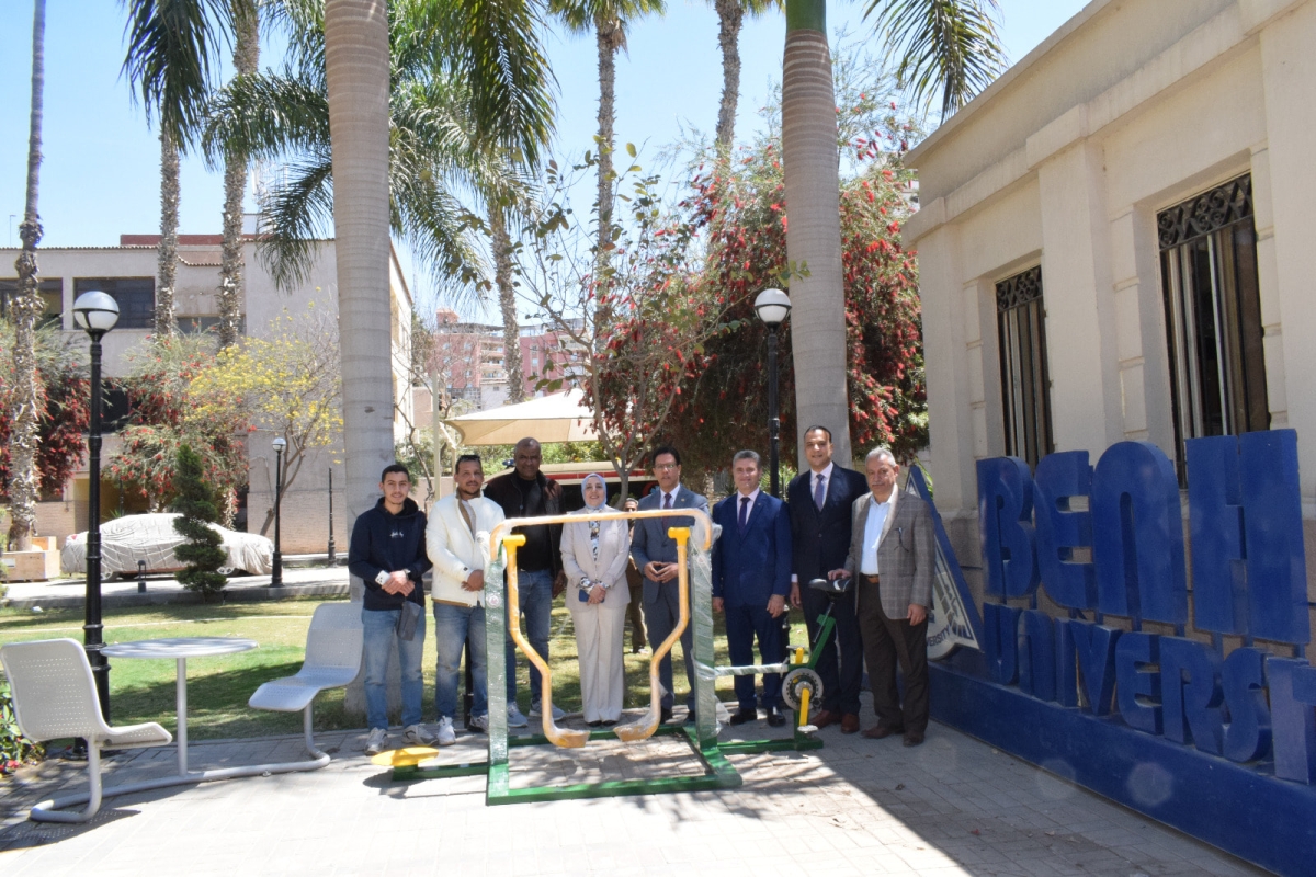جامعة بنها تبدأ في إنشاء وحدات للجيم الخارجي داخل الحرم الجامعي